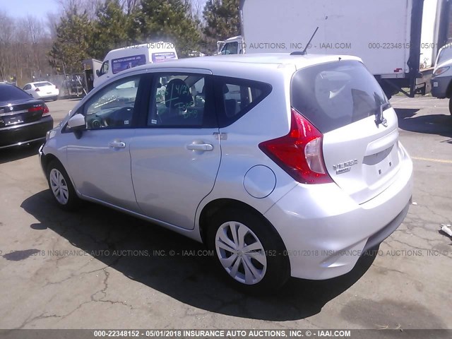 3N1CE2CP1JL357018 - 2018 NISSAN VERSA NOTE S/S PLUS/SV/SL/SR SILVER photo 3