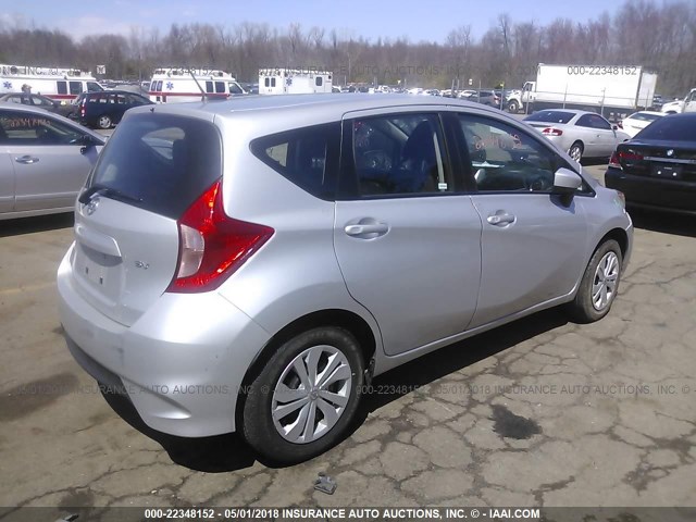 3N1CE2CP1JL357018 - 2018 NISSAN VERSA NOTE S/S PLUS/SV/SL/SR SILVER photo 4