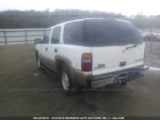 1GNEC13T2YJ140511 - 2000 CHEVROLET TAHOE C1500 WHITE photo 3