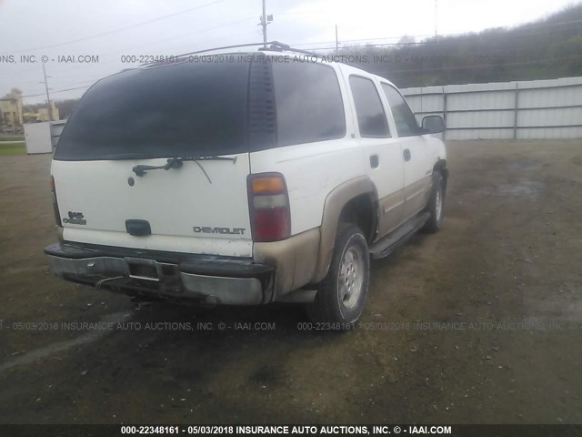 1GNEC13T2YJ140511 - 2000 CHEVROLET TAHOE C1500 WHITE photo 4