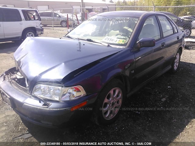 YV1VS29522F846134 - 2002 VOLVO S40 1.9T BLUE photo 2