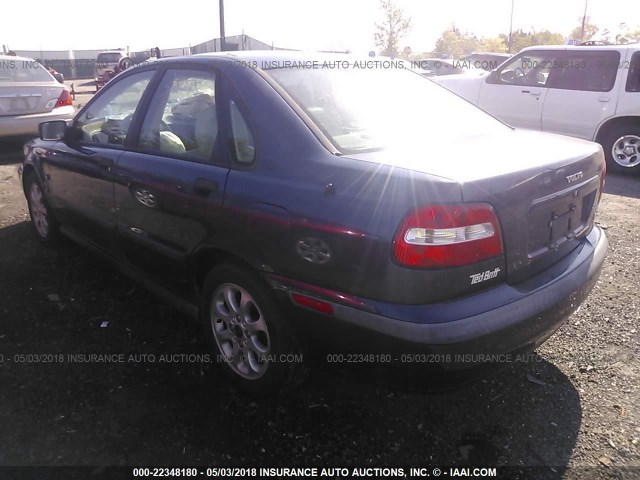 YV1VS29522F846134 - 2002 VOLVO S40 1.9T BLUE photo 3