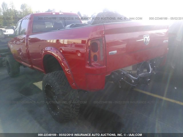 3C63R3JL2JG155246 - 2018 RAM 3500 LARAMIE RED photo 3