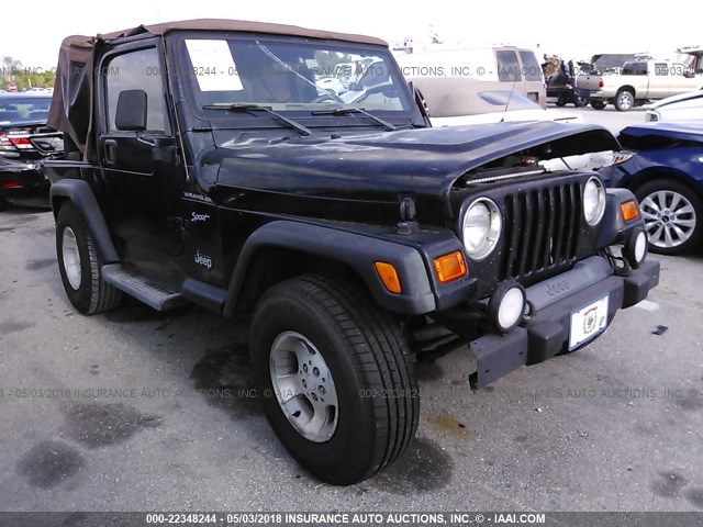 1J4FA49S52P739274 - 2002 JEEP WRANGLER / TJ SPORT BLACK photo 1