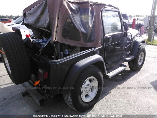 1J4FA49S52P739274 - 2002 JEEP WRANGLER / TJ SPORT BLACK photo 4