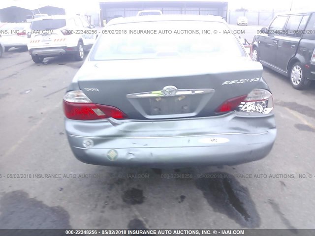 4T1BF28B73U326315 - 2003 TOYOTA AVALON XL/XLS GREEN photo 6