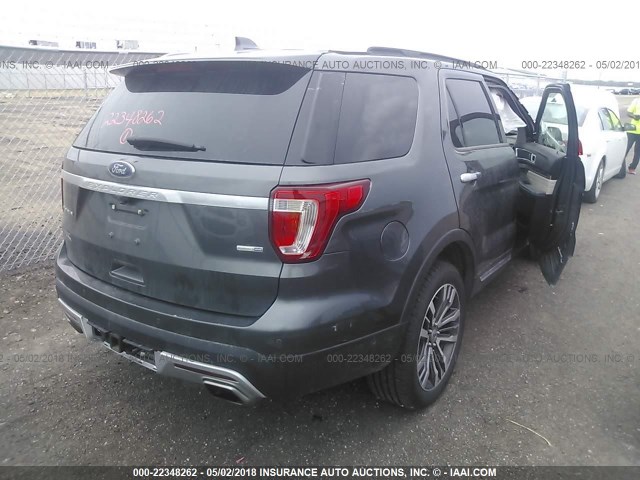 1FM5K8HTXGGB34878 - 2016 FORD EXPLORER PLATINUM GRAY photo 4