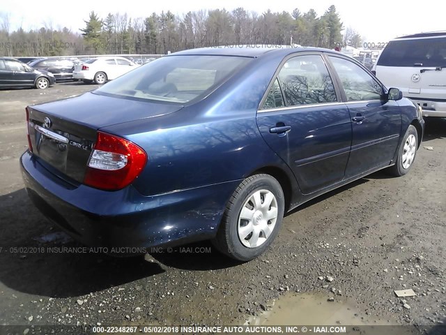 4T1BE32K43U161003 - 2003 TOYOTA CAMRY LE/XLE/SE მუქი ლურჯი ფოტო 4
