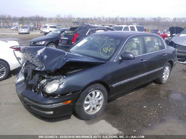 KNALD124345045253 - 2004 KIA AMANTI GRAY photo 2