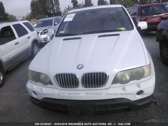 WBAFB33591LH10687 - 2001 BMW X5 4.4I WHITE photo 6