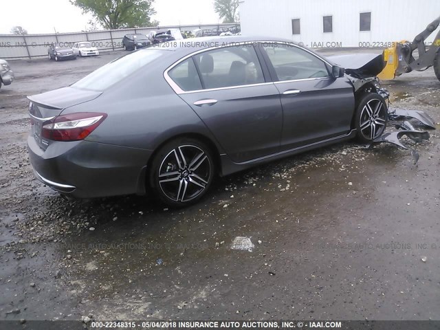 1HGCR2F11HA300779 - 2017 HONDA ACCORD SPORT SPECIAL EDITION GRAY photo 4