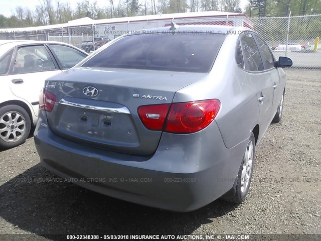 KMHDU4AD3AU952785 - 2010 HYUNDAI ELANTRA BLUE/GLS/SE GRAY photo 4