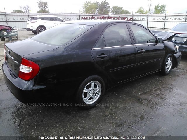 4T1BE30K63U175052 - 2003 TOYOTA CAMRY LE/XLE/SE 黑色 照片 4