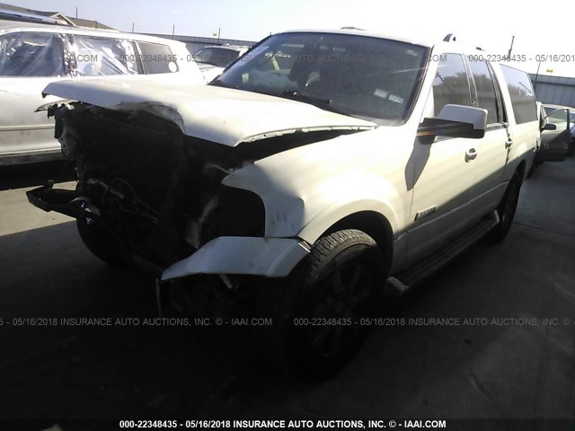 1FMFK19528LA58884 - 2008 FORD EXPEDITION EL LIMITED WHITE photo 2