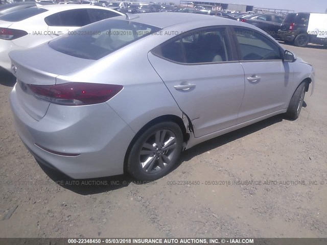 5NPD84LF5HH068083 - 2017 HYUNDAI ELANTRA SE/VALUE/LIMITED SILVER photo 4