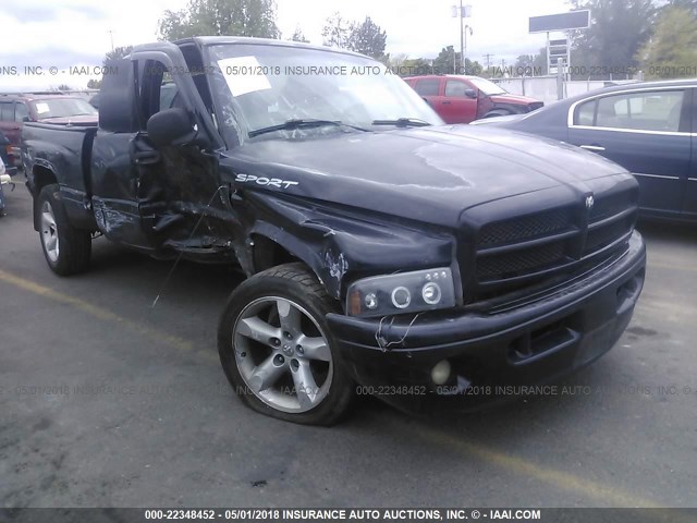 3B7HC13Z41G172085 - 2001 DODGE RAM 1500 BLACK photo 1