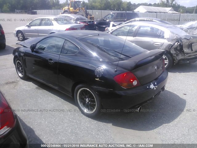 KMHHN65F14U108920 - 2004 HYUNDAI TIBURON GT BLACK photo 3