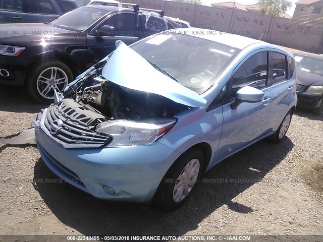 3N1CE2CP2FL377723 - 2015 NISSAN VERSA NOTE S/S PLUS/SV/SL/SR Light Blue photo 2