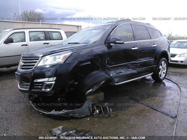 1GNKVJKD6GJ237197 - 2016 CHEVROLET TRAVERSE LTZ BLACK photo 2