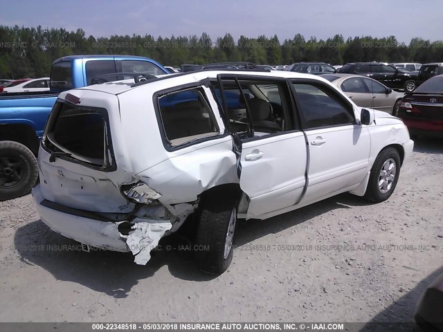 JTEGF21A630074345 - 2003 TOYOTA HIGHLANDER LIMITED WHITE photo 4