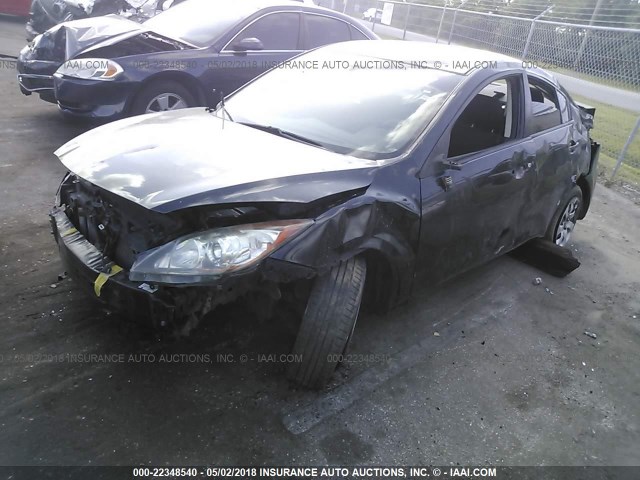 JM1BL1UFXC1631115 - 2012 MAZDA 3 I BLACK photo 2