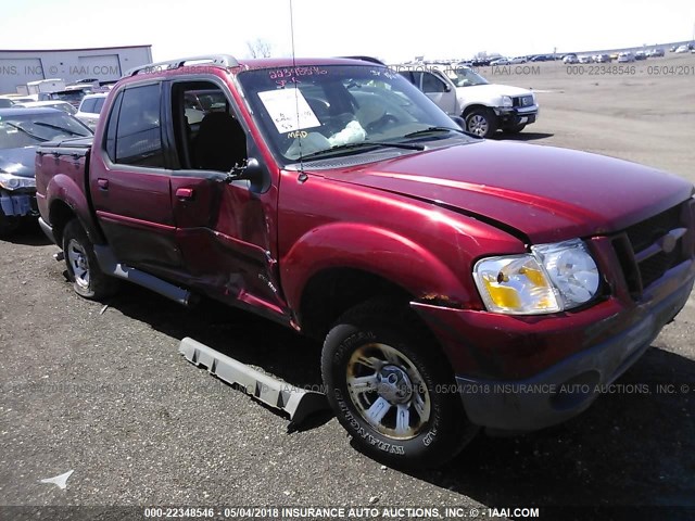 1FMZU77EX1UB36194 - 2001 FORD EXPLORER SPORT TR  RED photo 1