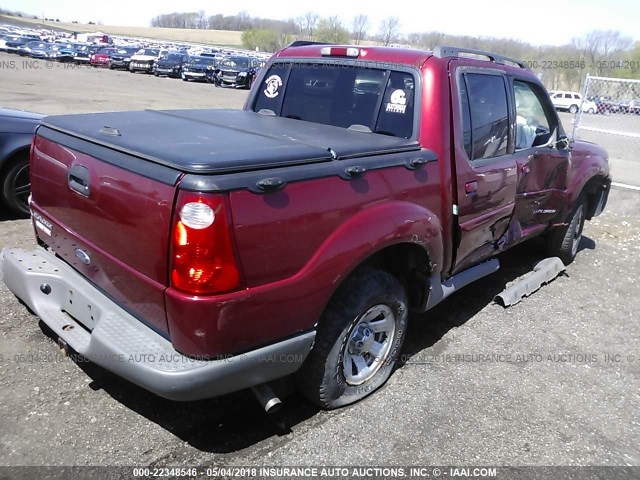 1FMZU77EX1UB36194 - 2001 FORD EXPLORER SPORT TR  RED photo 4