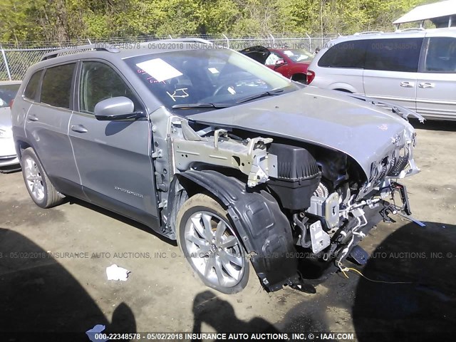 1C4PJLDB9GW200147 - 2016 JEEP CHEROKEE LIMITED SILVER photo 1