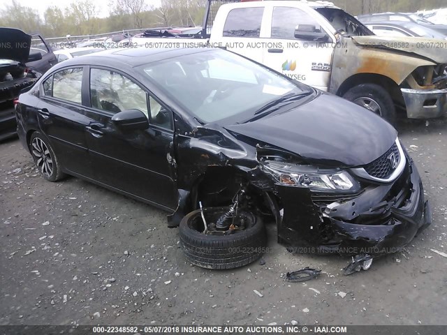 19XFB2F97FE241589 - 2015 HONDA CIVIC EXL BLACK photo 1