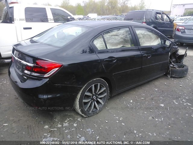 19XFB2F97FE241589 - 2015 HONDA CIVIC EXL BLACK photo 4