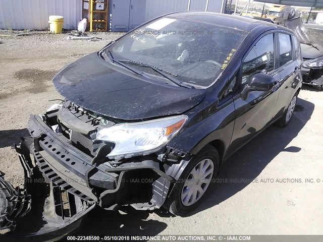 3N1CE2CP9EL388541 - 2014 NISSAN VERSA NOTE S/S PLUS/SV/SL BLACK photo 2