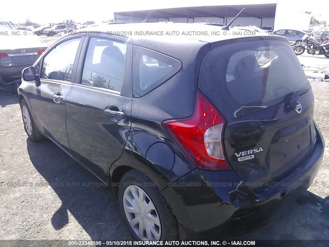 3N1CE2CP9EL388541 - 2014 NISSAN VERSA NOTE S/S PLUS/SV/SL BLACK photo 3