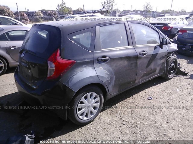 3N1CE2CP9EL388541 - 2014 NISSAN VERSA NOTE S/S PLUS/SV/SL BLACK photo 4