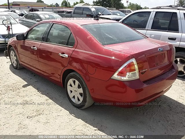 3FAHP06Z18R220754 - 2008 FORD FUSION S RED photo 3