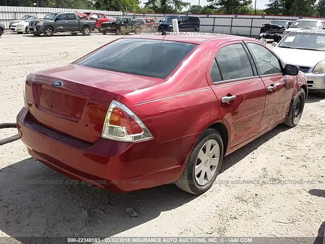 3FAHP06Z18R220754 - 2008 FORD FUSION S RED photo 4