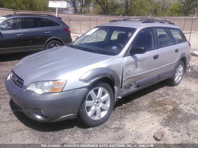 4S4BP61C877329350 - 2007 SUBARU LEGACY OUTBACK 2.5I SILVER photo 2