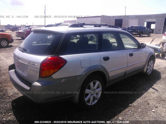 4S4BP61C877329350 - 2007 SUBARU LEGACY OUTBACK 2.5I SILVER photo 4