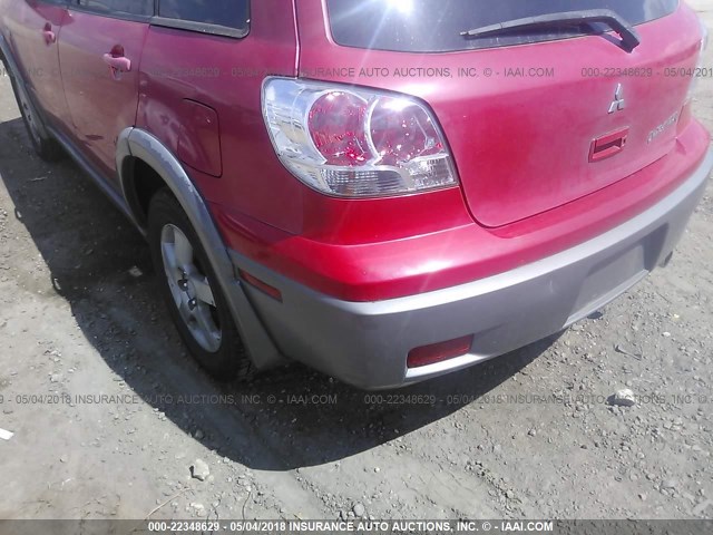 JA4LX41G23U018664 - 2003 MITSUBISHI OUTLANDER XLS RED photo 6