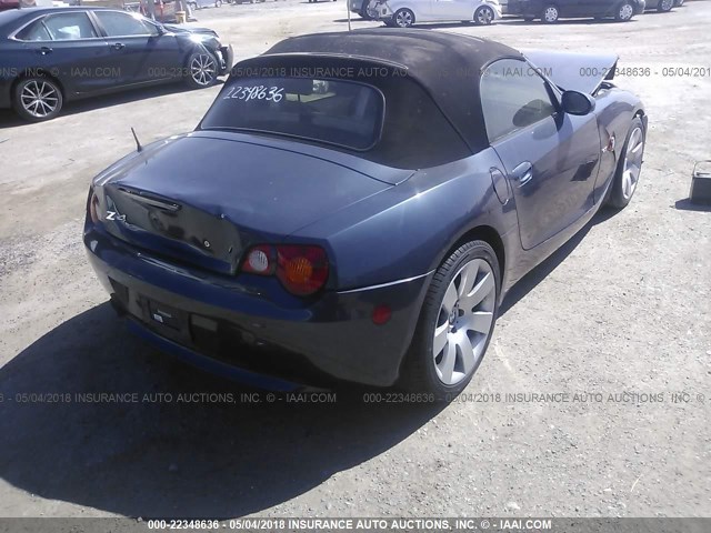 4USBT33433LS45131 - 2003 BMW Z4 2.5 BLUE photo 4