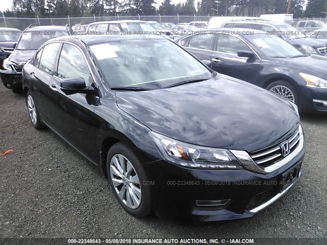 1HGCR3F81DA000933 - 2013 HONDA ACCORD EXL BLACK photo 1