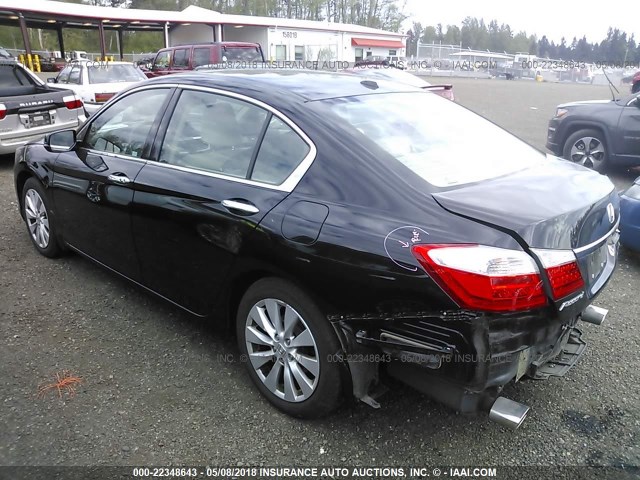 1HGCR3F81DA000933 - 2013 HONDA ACCORD EXL BLACK photo 3