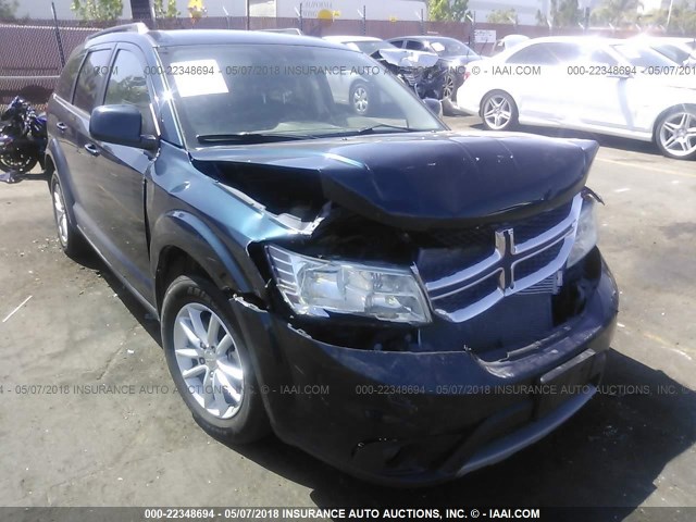 3C4PDCBB1DT668580 - 2013 DODGE JOURNEY SXT BLUE photo 1