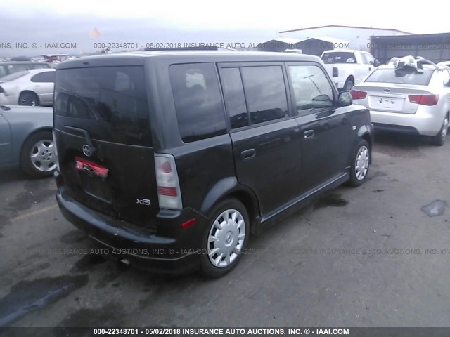 JTLKT324664110168 - 2006 TOYOTA SCION XB BLACK photo 4