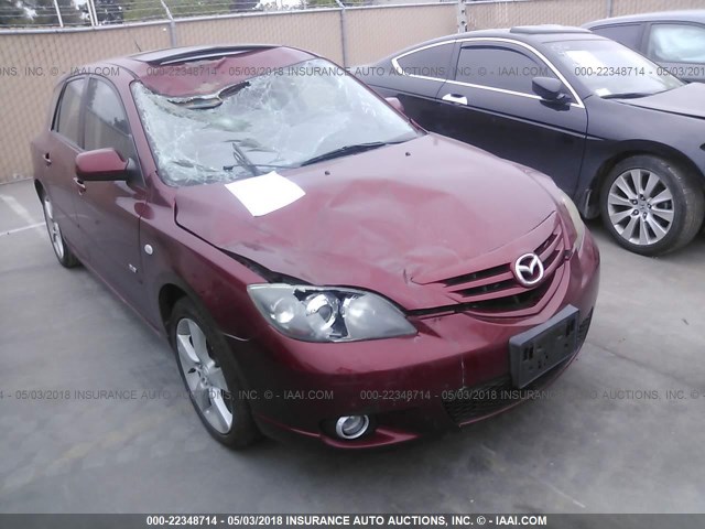 JM1BK344661415974 - 2006 MAZDA 3 HATCHBACK RED photo 1