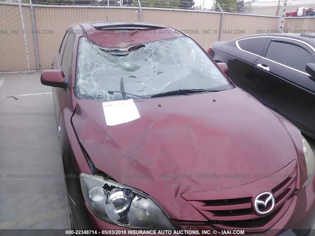 JM1BK344661415974 - 2006 MAZDA 3 HATCHBACK RED photo 6