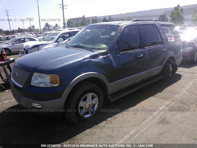 1FMRU17WX3LA22338 - 2003 FORD EXPEDITION EDDIE BAUER BLUE photo 2