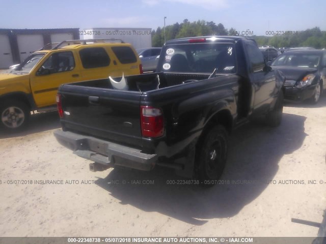 1FTYR10U63PB51955 - 2003 FORD RANGER BLACK photo 4