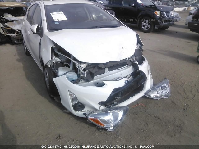 JTDKDTB3XF1087513 - 2015 TOYOTA PRIUS C WHITE photo 6