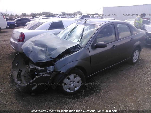 1FAFP34N87W280356 - 2007 FORD FOCUS ZX4/S/SE/SES GRAY photo 2