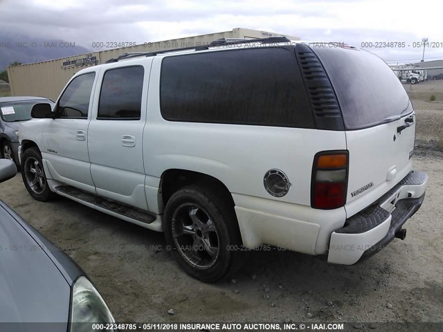 1GKFK66U93J125289 - 2003 GMC YUKON XL DENALI WHITE photo 3